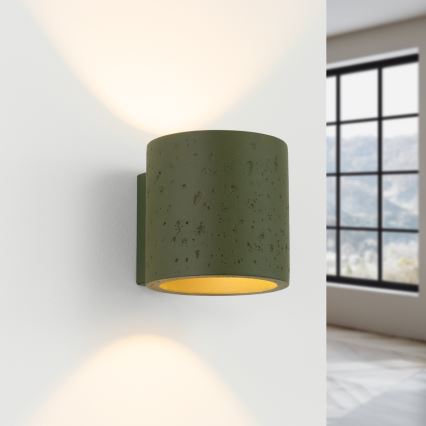 Aplique de parede orientável ORBIS 1xG9/8W/230V betão/verde