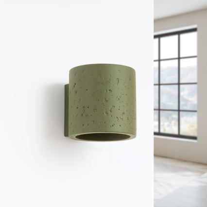 Aplique de parede orientável ORBIS 1xG9/8W/230V betão/verde
