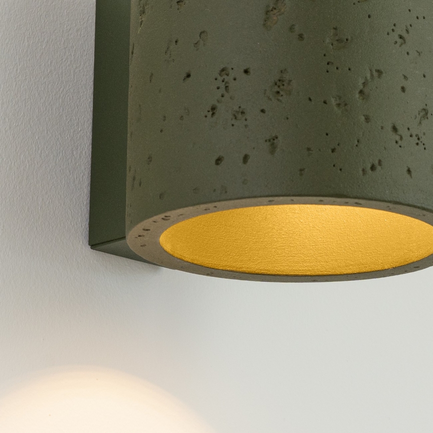 Aplique de parede orientável ORBIS 1xG9/8W/230V betão/verde