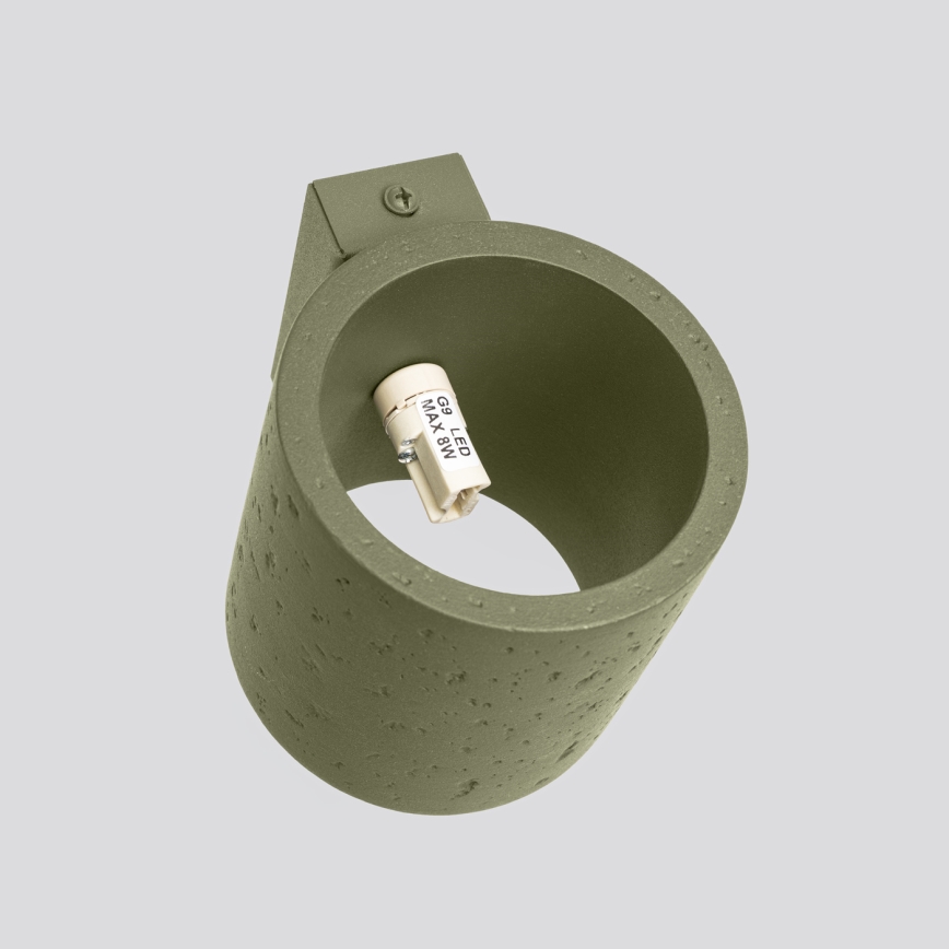 Aplique de parede orientável ORBIS 1xG9/8W/230V betão/verde
