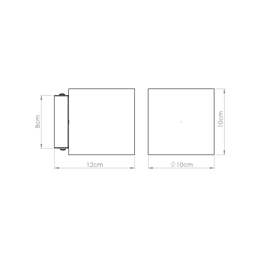 Aplique de parede orientável ORBIS 1xG9/8W/230V betão/creme
