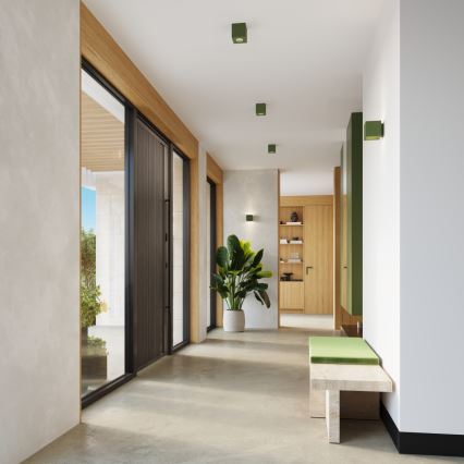 Aplique de parede orientável QUAD 1xG9/8W/230V betão/verde