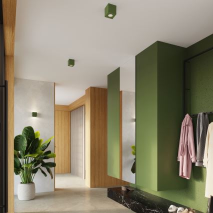 Aplique de parede orientável QUAD 1xG9/8W/230V betão/verde