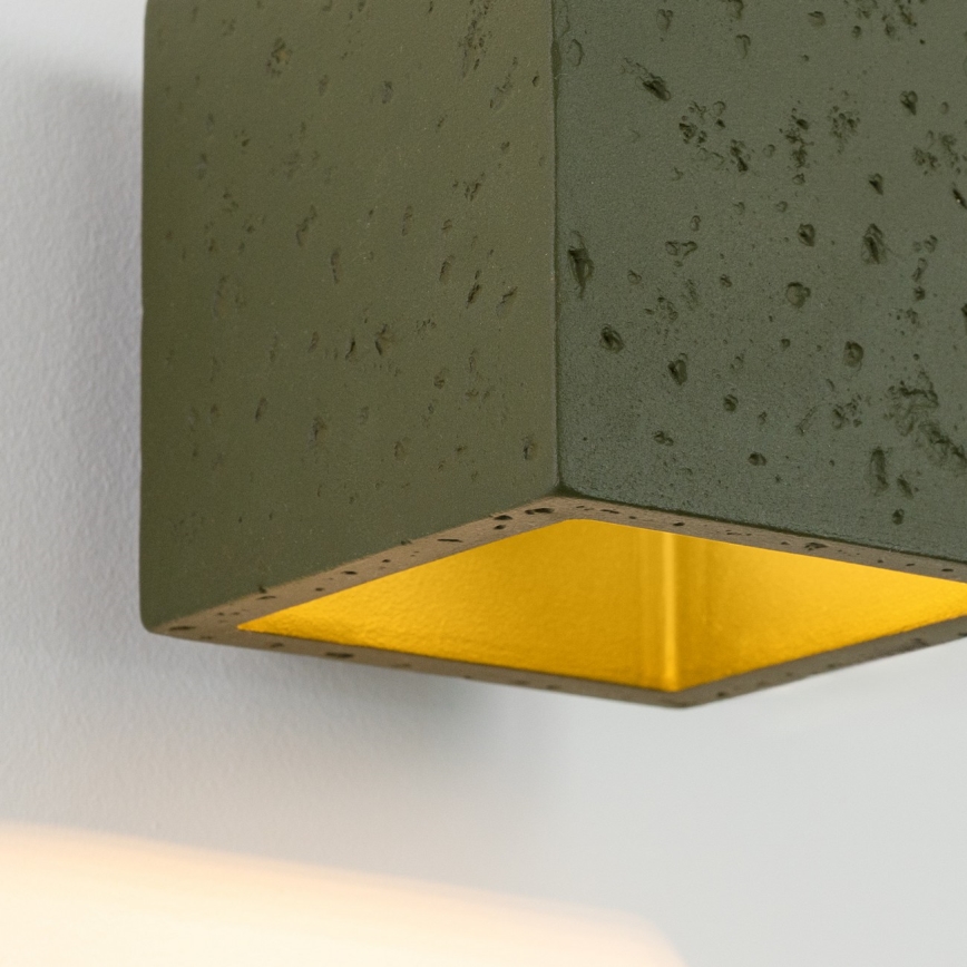 Aplique de parede orientável QUAD 1xG9/8W/230V betão/verde