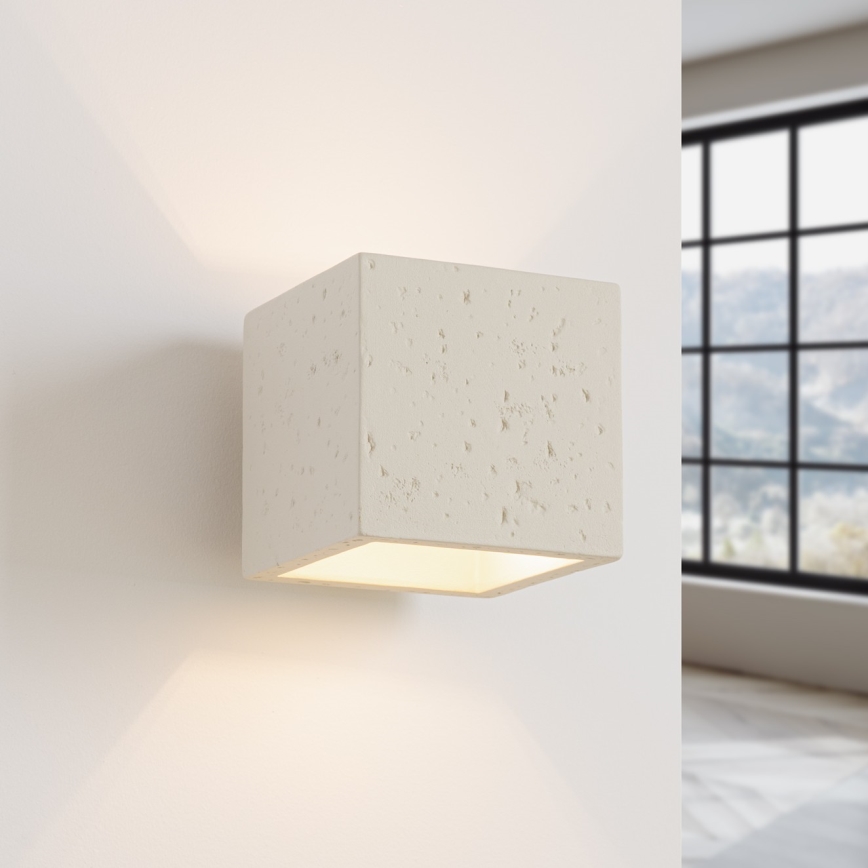Aplique de parede orientável QUAD 1xG9/8W/230V betão/creme