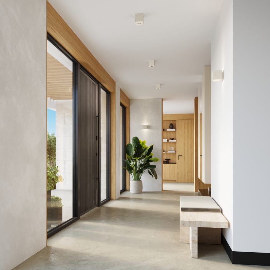 Aplique de parede orientável QUAD 1xG9/8W/230V betão/creme