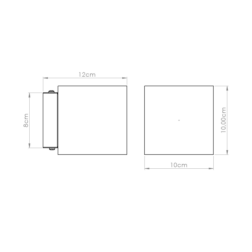 Aplique de parede orientável QUAD 1xG9/8W/230V betão/creme
