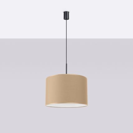 Lustre suspenso NEVIA com cabo, 1xE27/15W/230V, diâmetro 40 cm, taupe