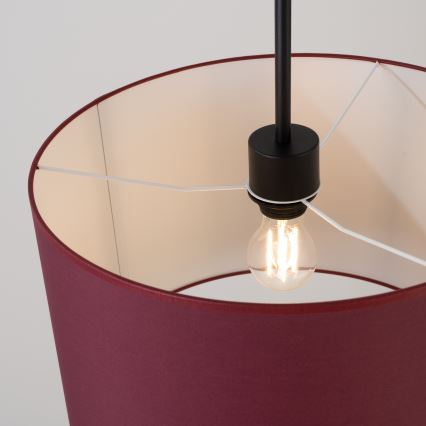 Lustre suspenso por cabo NEVIA 1xE27/15W/230V diâmetro 40 cm vermelho