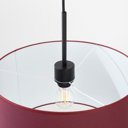 Lustre suspenso por cabo NEVIA 1xE27/15W/230V diâmetro 40 cm vermelho