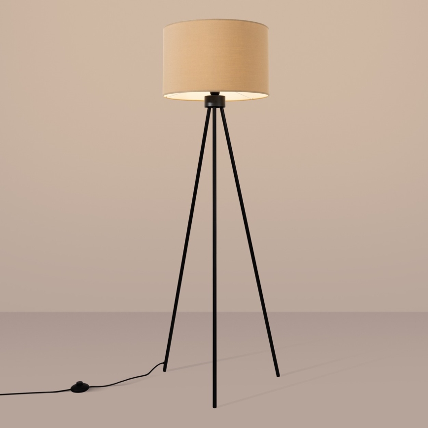 Candeeiro de pé NEVIA 1xE27/15W/230V taupe