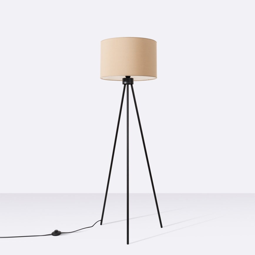 Candeeiro de pé NEVIA 1xE27/15W/230V taupe