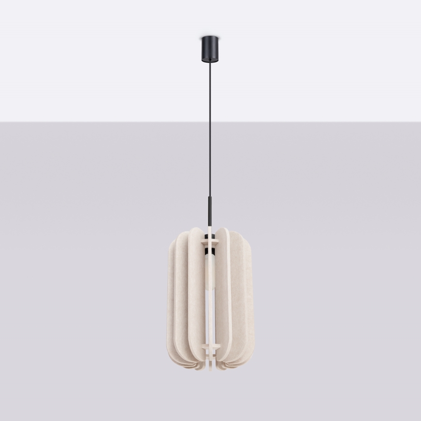 Lustre pendente com cabo MULA 1xE27/15W/230V Ø 27 cm creme