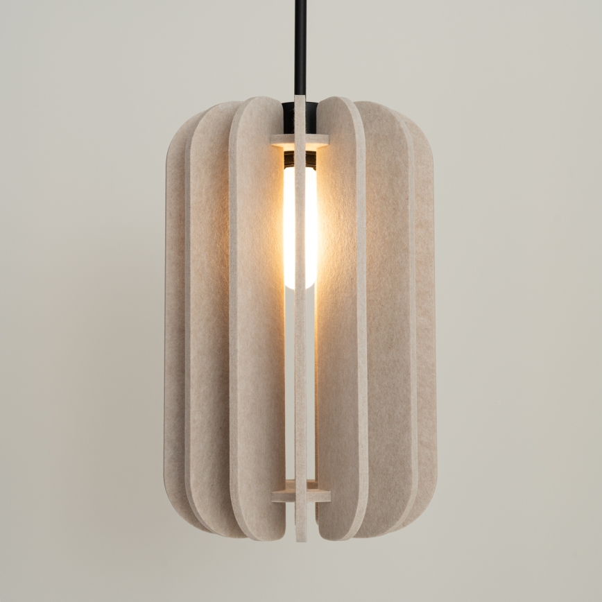 Lustre pendente com cabo MULA 1xE27/15W/230V Ø 27 cm creme