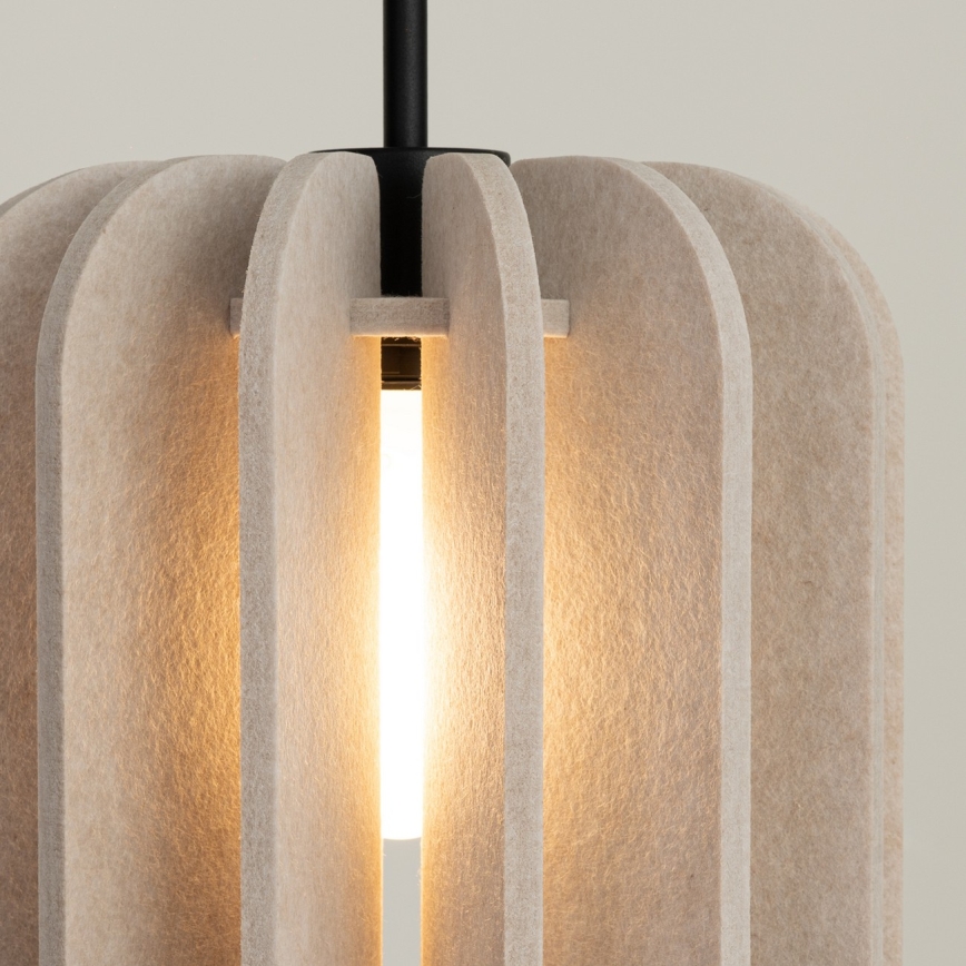 Lustre pendente com cabo MULA 1xE27/15W/230V Ø 27 cm creme