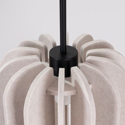 Lustre pendente com cabo MULA 1xE27/15W/230V Ø 27 cm creme