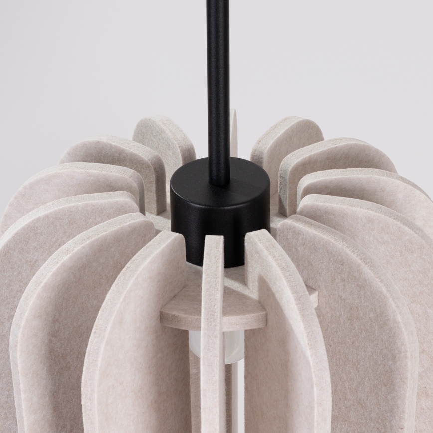 Lustre pendente com cabo MULA 1xE27/15W/230V Ø 27 cm creme