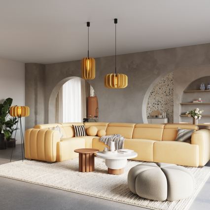 Lustre em cabo MULA 1xE27/15W/230V Ø 27 cm amarelo