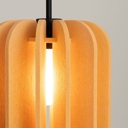Lustre em cabo MULA 1xE27/15W/230V Ø 27 cm amarelo