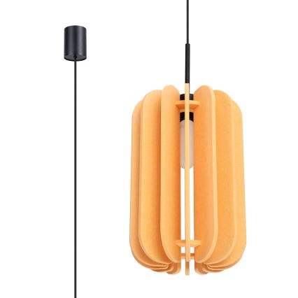 Lustre em cabo MULA 1xE27/15W/230V Ø 27 cm amarelo
