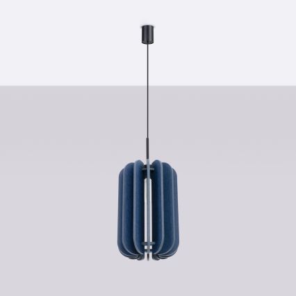 Pendente com cabo MULA 1xE27/15W/230V Ø 27 cm, azul