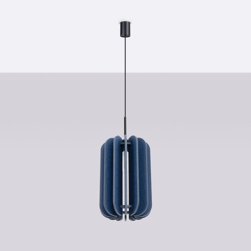 Pendente com cabo MULA 1xE27/15W/230V Ø 27 cm, azul