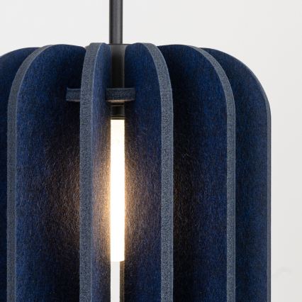 Pendente com cabo MULA 1xE27/15W/230V Ø 27 cm, azul