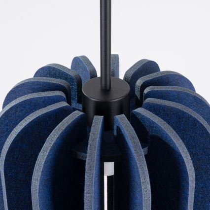 Pendente com cabo MULA 1xE27/15W/230V Ø 27 cm, azul
