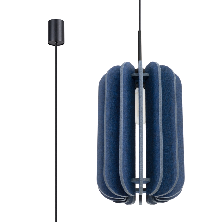Pendente com cabo MULA 1xE27/15W/230V Ø 27 cm, azul