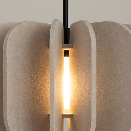 Lustre suspenso em cabo MULA 1xE27/15W/230V Ø 45 cm creme