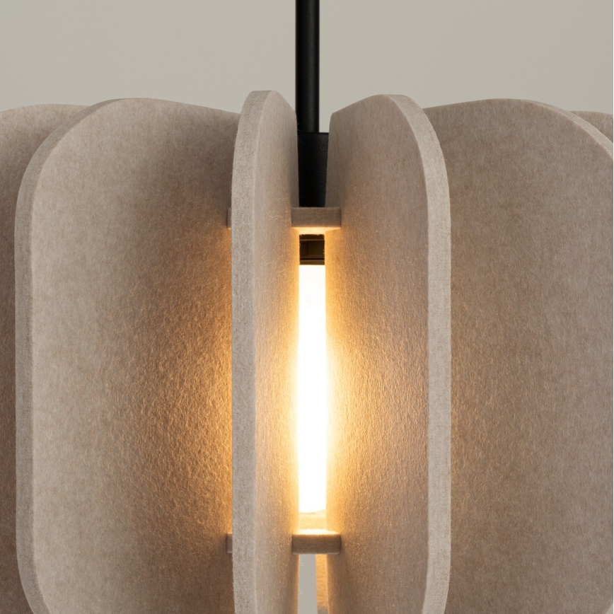 Lustre suspenso em cabo MULA 1xE27/15W/230V Ø 45 cm creme