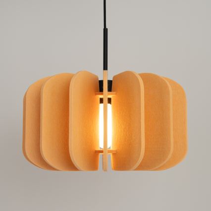 Candeeiro suspenso em cabo MULA 1xE27/15W/230V, diâmetro 45 cm, amarelo
