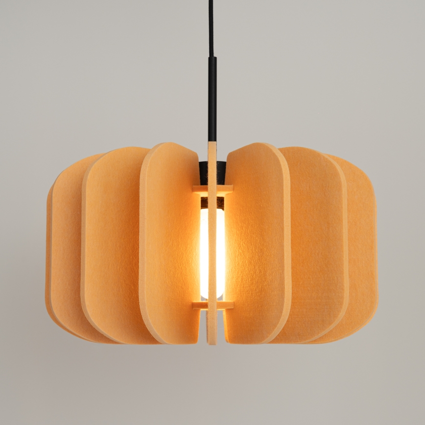 Candeeiro suspenso em cabo MULA 1xE27/15W/230V, diâmetro 45 cm, amarelo