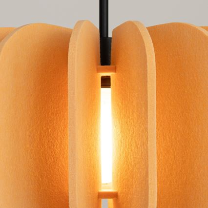 Candeeiro suspenso em cabo MULA 1xE27/15W/230V, diâmetro 45 cm, amarelo