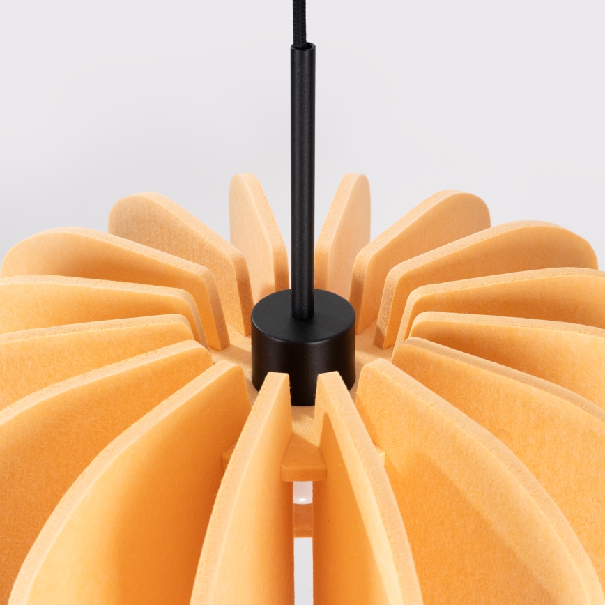 Candeeiro suspenso em cabo MULA 1xE27/15W/230V, diâmetro 45 cm, amarelo