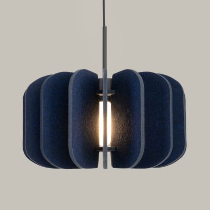 Lustre pendente com cabo MULA 1xE27/15W/230V Ø 45 cm azul