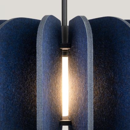 Lustre pendente com cabo MULA 1xE27/15W/230V Ø 45 cm azul