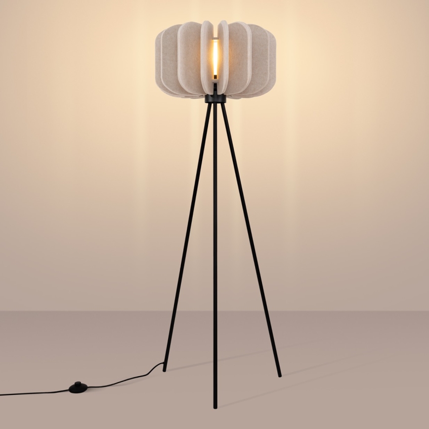Candeeiro de pé MULA 1xE27/15W/230V creme
