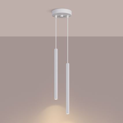Lustre suspenso ARCHE em cabo 2xG9/8W/230V, branco