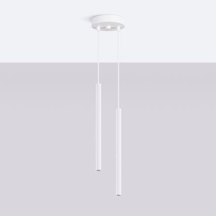 Lustre suspenso ARCHE em cabo 2xG9/8W/230V, branco