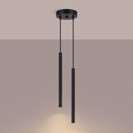 Lustre pendente ARCHE com cabo — 2x G9, 8W, 230V, preto