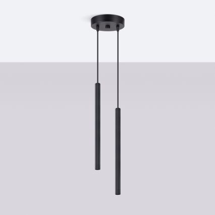 Lustre pendente ARCHE com cabo — 2x G9, 8W, 230V, preto