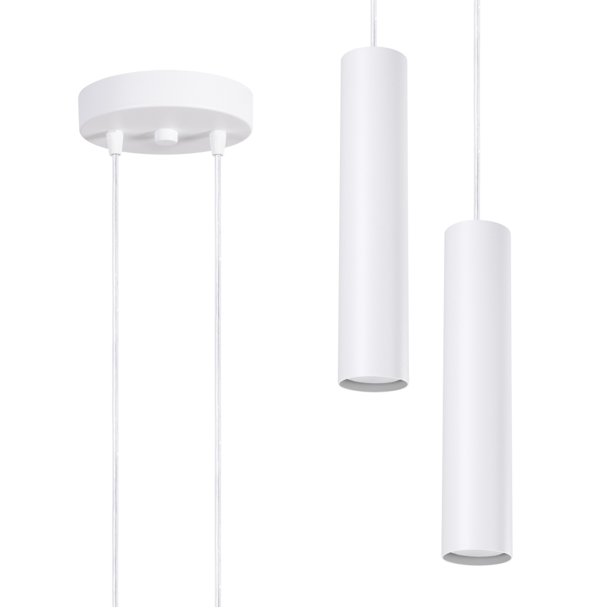 Lustre em cabo LAGOS 2xGU10/10W/230V branco