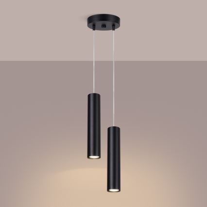 Lustre pendente com cabo LAGOS 2xGU10/10W/230V preto