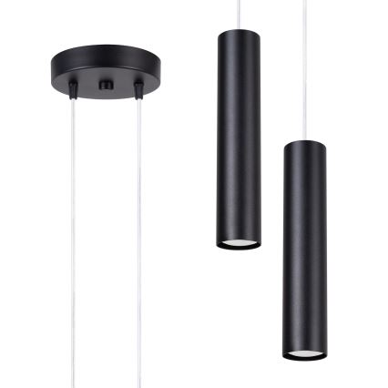 Lustre pendente com cabo LAGOS 2xGU10/10W/230V preto