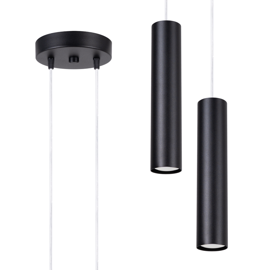 Lustre pendente com cabo LAGOS 2xGU10/10W/230V preto
