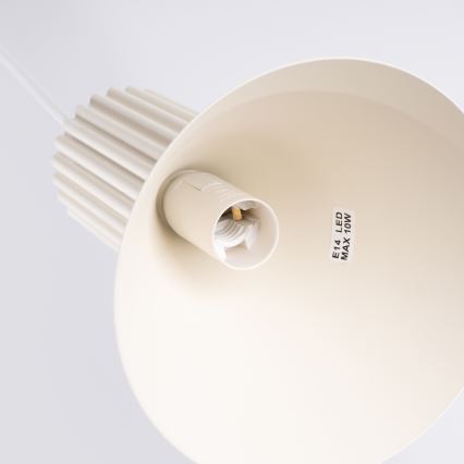 Pendente com cabo ESTRIA 1xE14/10W/230V Ø 14 cm, creme