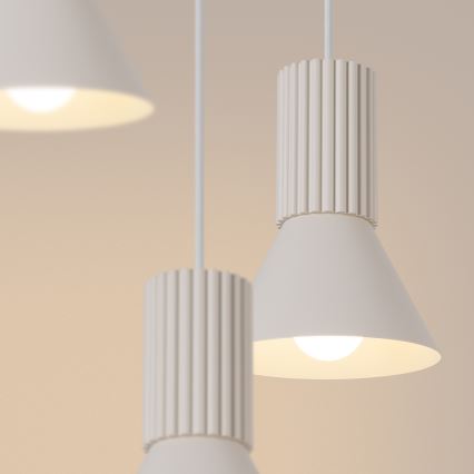 Lustre suspenso por cabo ESTRIA 3xE14/10W/230V Ø 30 cm creme