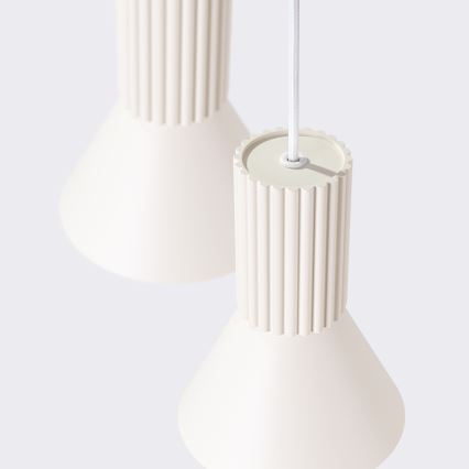 Lustre suspenso por cabo ESTRIA 3xE14/10W/230V Ø 30 cm creme