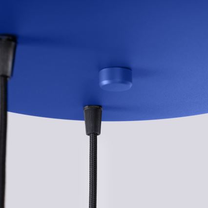 Lustre suspenso por cabo ESTRIA, 3xE14/10W/230V, diâmetro 30 cm, azul